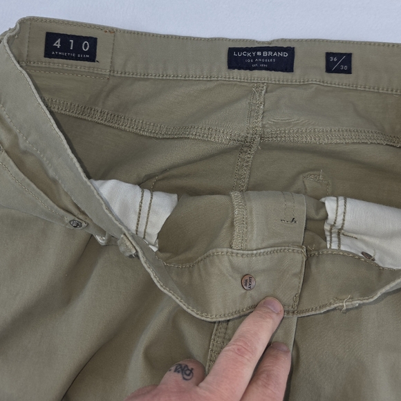 Lucky Brand Men's 410 Athletic Sateen Stretch Jeans Tan Size 36x30 T-3310 - Picture 6 of 10